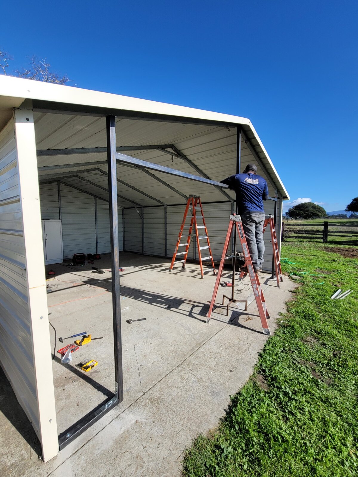 Installing a residential overhead door on site