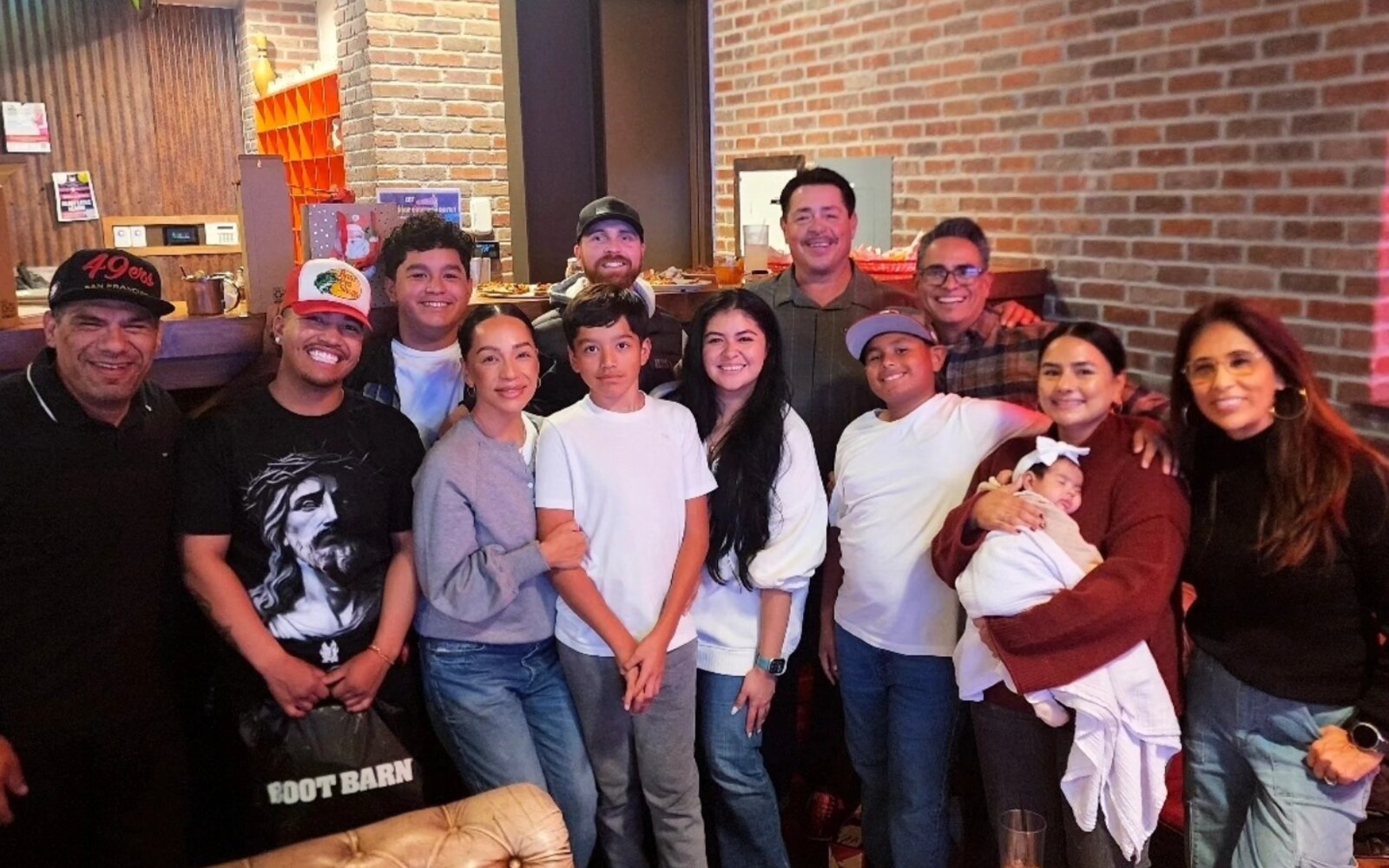 The family team at our holiday dinner